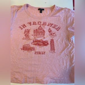 Jcrew Pink Italy Tshirt In Vacanza women XL